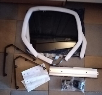 Policový systém na DVD/SAT dvě skleněné poličky 44x42x34cm - 3