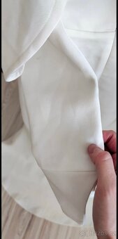 Bílé dlouhé společenské / svatební / popůlnoční šaty - 3