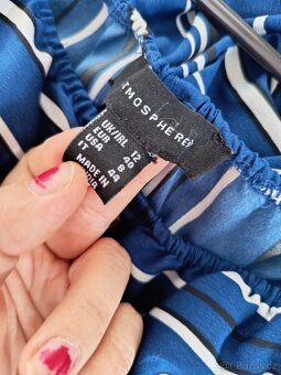 Krátký overal modro bílé pruhy - 3