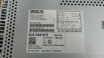 Originální autoradio Škoda RAPID - 3