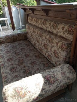Starožitná pohovka sofa ,2 zámecká křesla - 3
