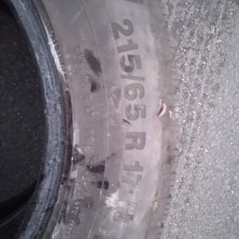 2kusy zimních pneu rozměr 215/65/17 značka continental - 3