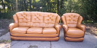 Kožená sedací souprava(jen trojsedačka) - 3