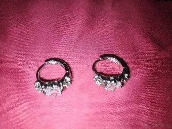 Náušnice chirurgická ocel s zirkony - 3