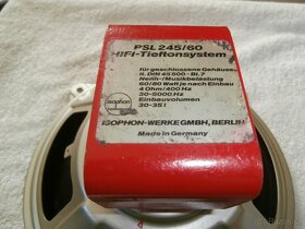 basové  repro ISOPHON PSL 245/60 - 245mm 60W - 4 ohm - 3