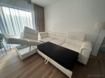Kožená rozkládací sedačka - 3