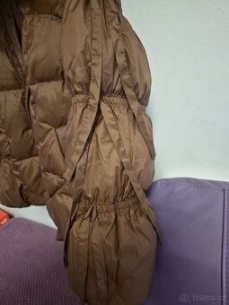 Nová dámská péřová bunda s pravou kožešinou,  velikost S-M - 3