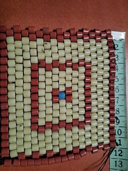 Retro dečka/podložka ze skleněných korálků - 3