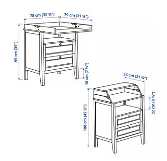 Přebalovací pult/komoda SUNDVIK - 3