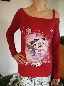 Nové - Vánoce Mickey Tričko - 3