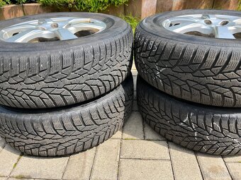 4x litá kola 5x114 R16, zimní pneu 80% - 3
