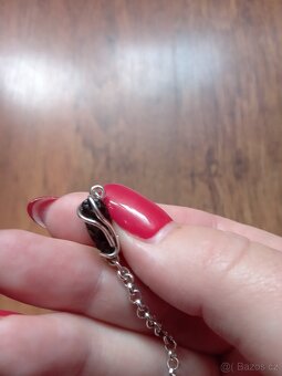 Stříbrný náramek s vltavínem - 3