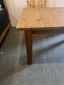 Jídelní set 4x židle + bytelný dřevěný rozkl. Stůl z masivu - 3