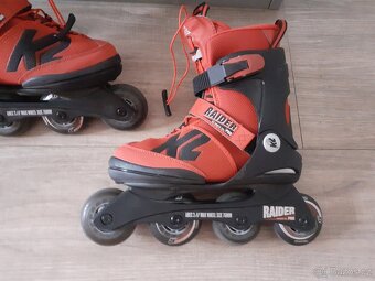 Prodám juniorské vel. nastav. in-line K2 35 - 40, 22-25,5cm - 3