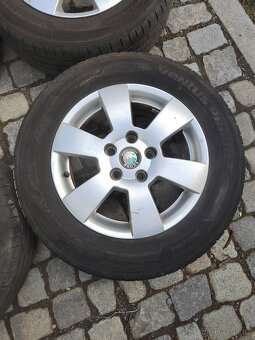 Prodám orig alu 15 škoda Octavia 2 5x112 ET 47 letní pneu - 3
