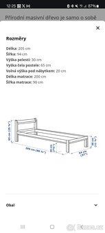 Postel + matrace + rošt - 3