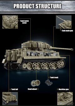 Stavebnice tank Tiger, kompatibilní s LEGO - 3