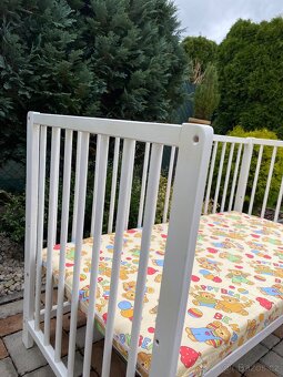 Dětská postýlka (i přístavná k posteli)+zdarma matrace - 3