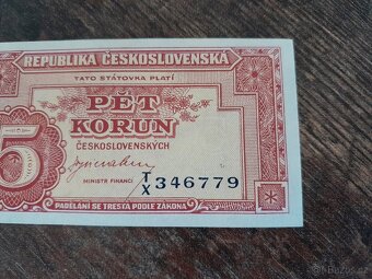 5 korun  1945 edice Londýn - 3