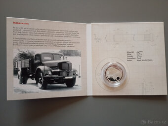 Prodám Stříbrná mince Na kolech - Nákl aut Škoda LIAZ 706 - 3