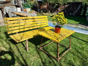 zahradní stůl + lavka - 3