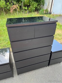 Komoda + noční stolky Ikea Malm - 3