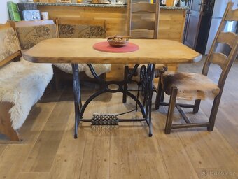 Jídelní stůl pro 4 osoby - MASIVNÍ DŘEVO- BŘÍZA - 3