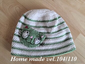 Háčkovaná čepice & čepička 86/92 &104/110 handmade - 3