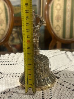 Starožitný tibetský rituální zvonek se zdobením - 3