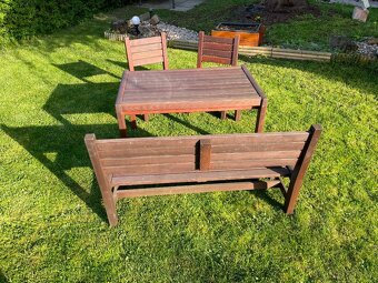 Venkovní dětský sedací set ze dřeva - 3
