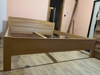 Postel manželská dřevěná buk masiv - 3