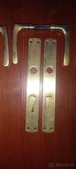 Mosazné kování, kliky kličky.3x - 3