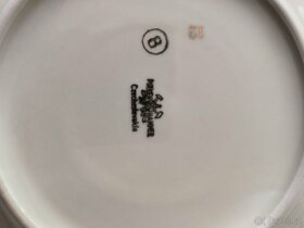 Starý keramický malý talířek zlacený, značeno - 3