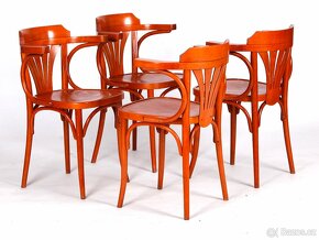 Židle, křesílka s područkami TON, 4 ks. - 3