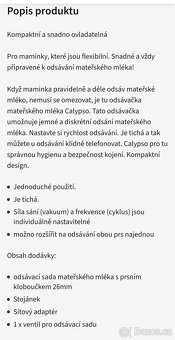 Odsávačka mateřského mléka Calypso - 3