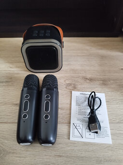 Přenosný Karaoke set (bluetooth) 2x mikrofon - 3