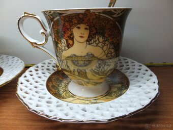 Krásný set, A. Mucha, značeno Queen Isabell. - 3