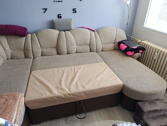 Rozkládací sedací souprava s úložným prostorem do U - 3