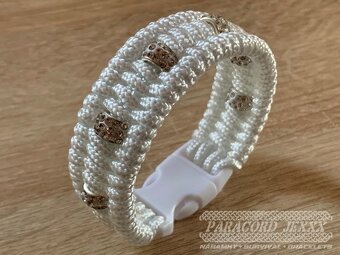 PARACORD náramek (18 cm) white - 3