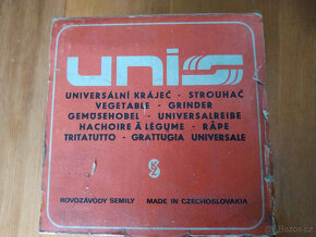 Ruční universální kráječ, strouhač UNIS. Retro. - 3