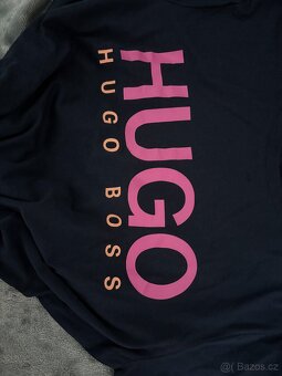 Navy pánské triko Hugo Boss Dolive - 3