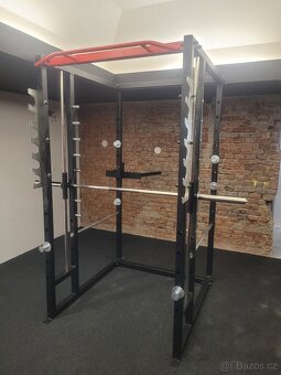 Posilovací klec, dřepovací stojan, half rack, stojan kotouče - 3