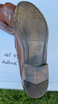 Pánské sportovní boty vel.44, kožené mokasíny vel.45 - 3