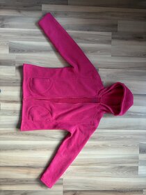 Ružová zateplená mikina s kapucí na zip - 3