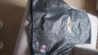 Kožená moto vesta dámská - 3