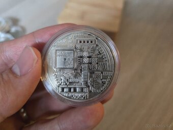 Bit coin mince zlatá / stříbrná - sběratelský suvenýr - 3