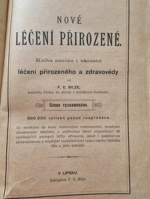 1902 Blizovo Nové léčení přirozené  - kniha - 3