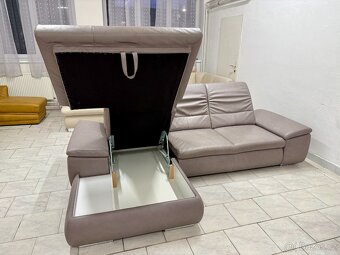 Sedací souprava rohová - kůže - 3