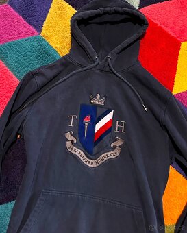 TOMMY HILFIGER-L PÁNSKÁ NAVY SILNÁ BAVLNĚNÁ MIKINA - 3