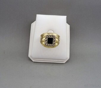 Krásný pánský zlatý prsten - 3